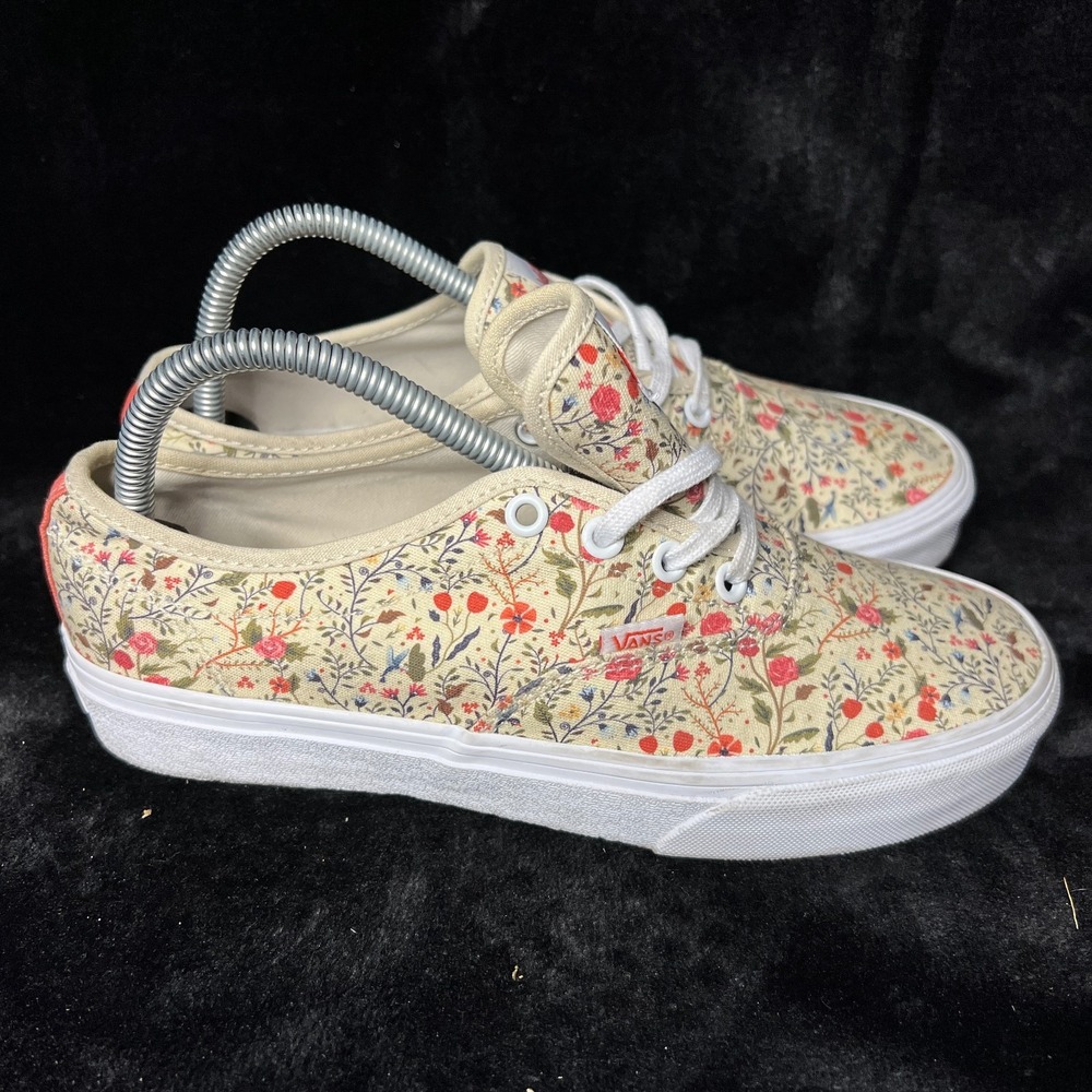 Vans Doheny Decon Women's 8 Sneakers Turtledove White Ditsy Floral Skate Shoes - Picture 3 of 7